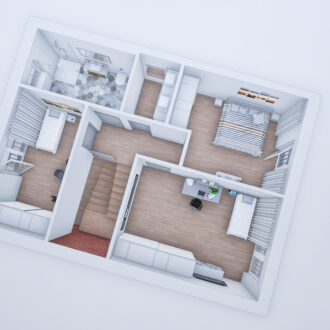 Wizualizacja Mieszkanie B Piętro 01a